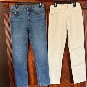 U.S. Polo Assn. Boy’s  Denim and Cream Jeans